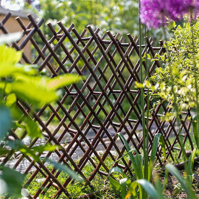 伸缩柳编篱笆栅栏 护栏 阳台户外爬藤架网格花架 庭院墙面装饰